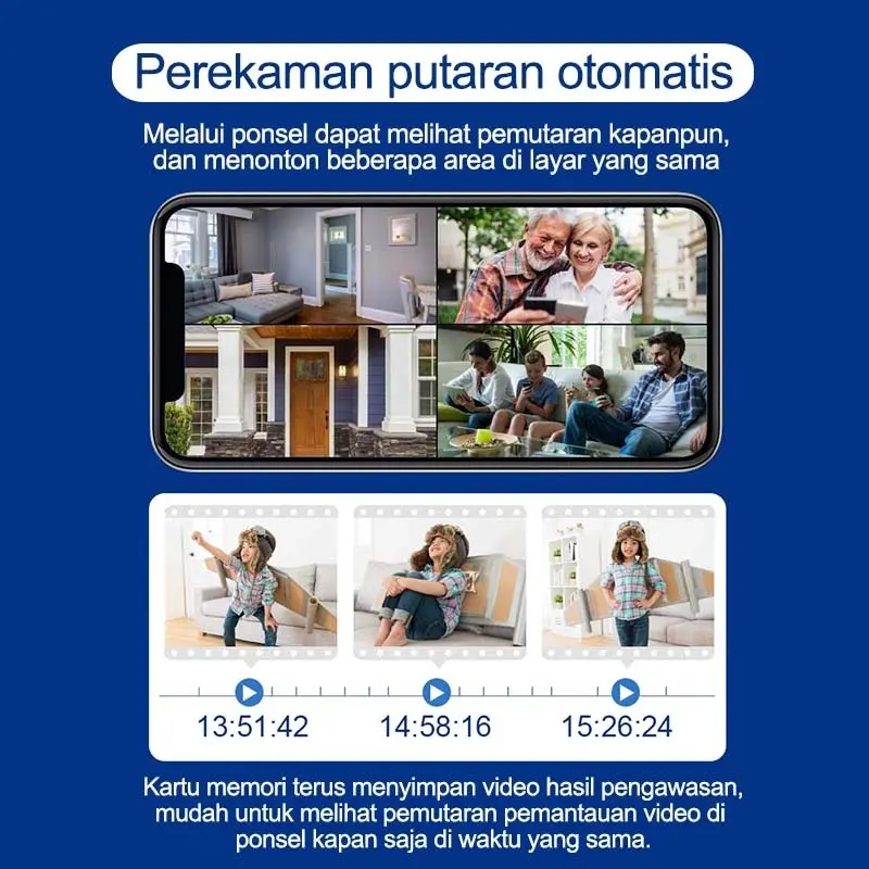Yuuki CCTV Kamera 8MP FHD Oudoor IP Camera CCTV WIFI Waterproof Kamera CCTV 360 Derajat 8