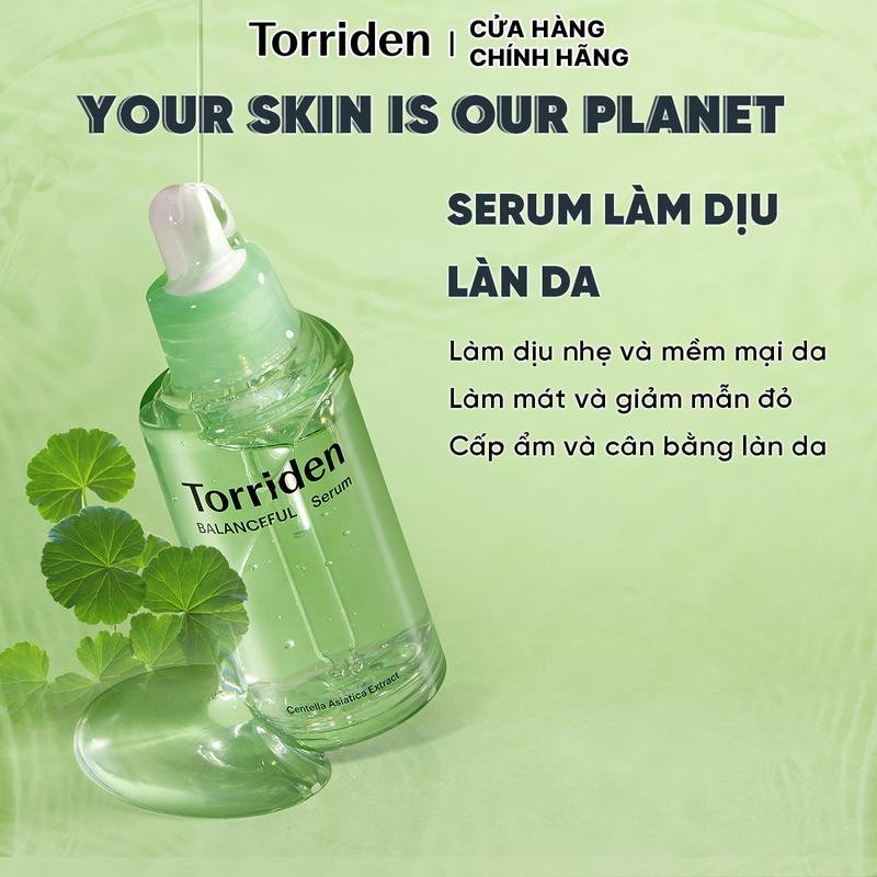  Serum Cica Rau Má Torriden Balanceful 50ml Hỗ Trợ Giảm Bã Nhờn Dưỡng Ẩm Cho Da Mụn  *  