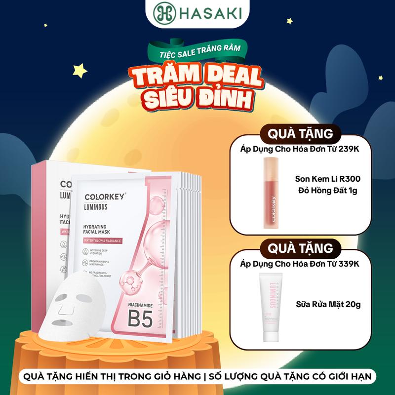 [HÓA ĐƠN 239K TẶNG SON KEM LỲ 1G] Mặt Nạ Colorkey 25ml Luminous B5 Facial Mask | HASAKI BEAUTY