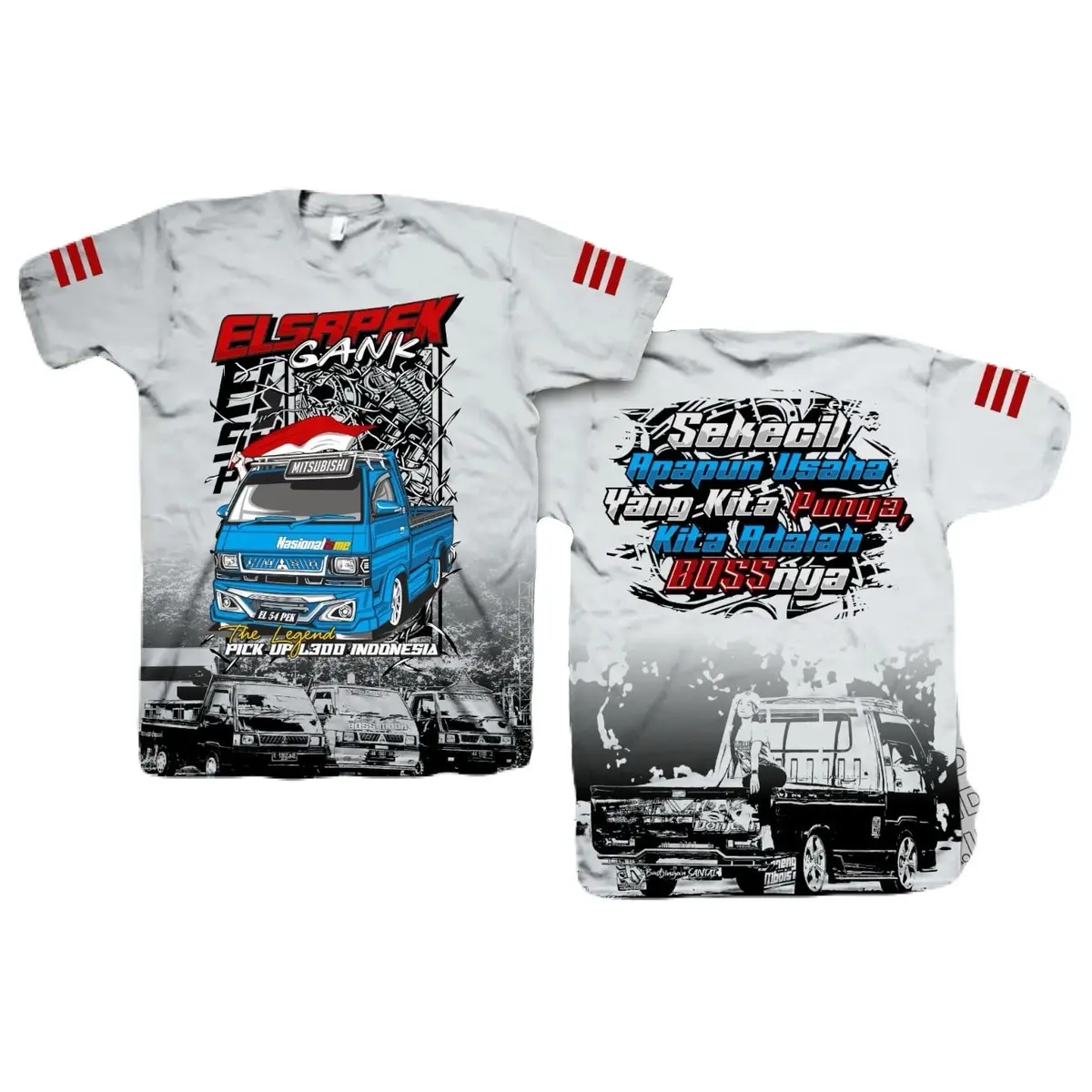 Kaos Elsapek Gank Catoon Combat 24s Sablon Plastisol Full Print