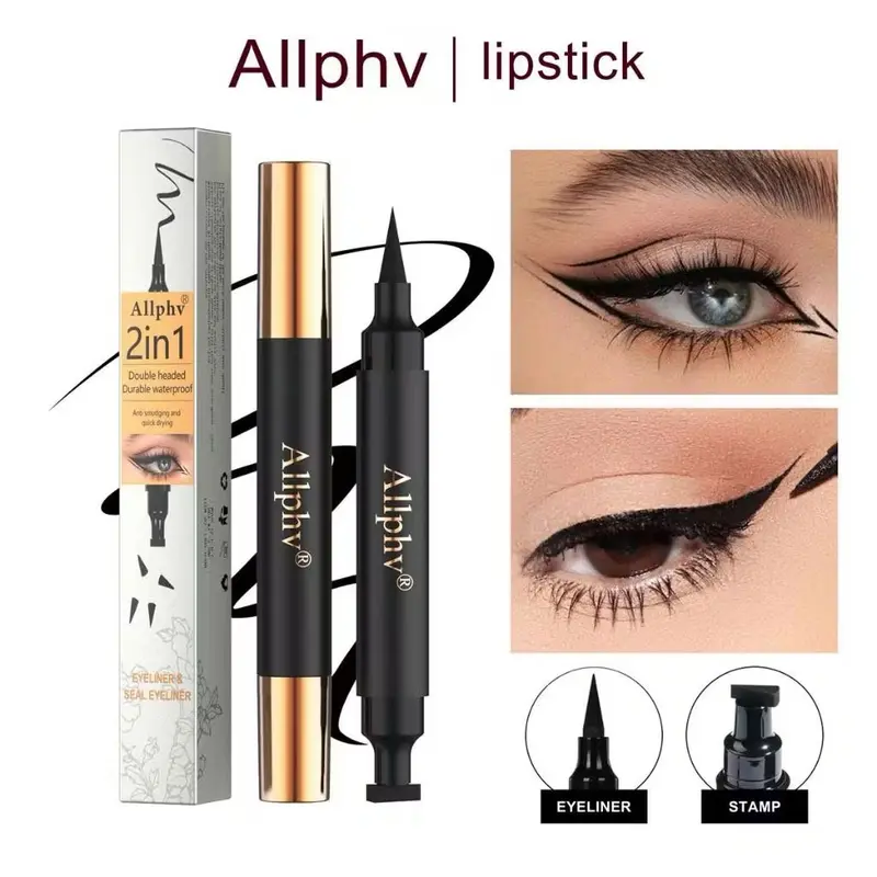 [ BPOM] 2IN1 Eyeliner Stamp Waterproof Black Anti Air Tahan Lama 2