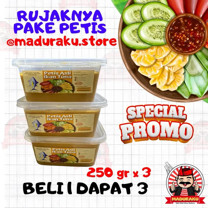 3 X 250 Gr | BELI 1 DAPAT 3 PETIS IKAN TUNA SUPER 0