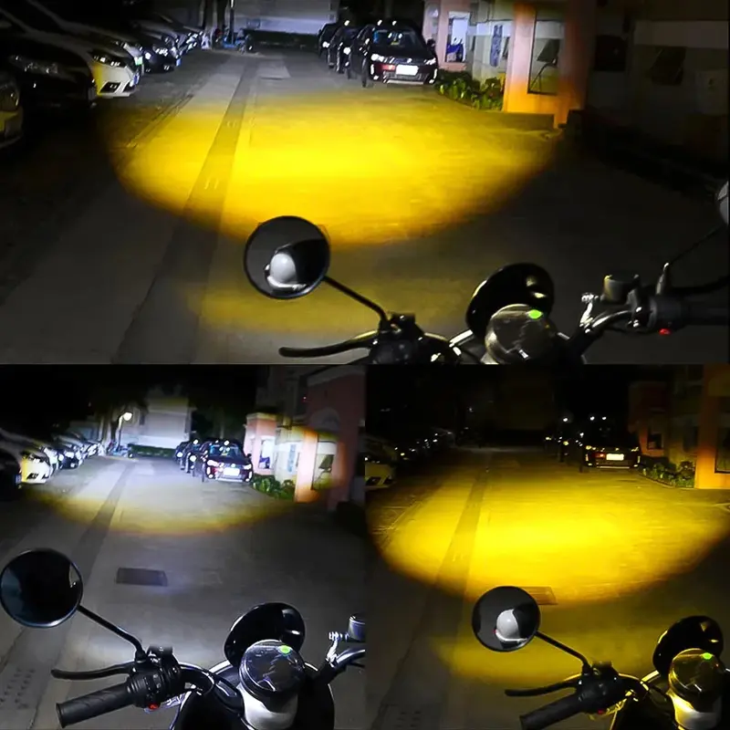Lampu Tembak Laser SQL 3 Mata D2 D3 Full Alumunium Premium kuning-putih/putih-putih 150W 10000LM IP68 DC 9V-85V 6