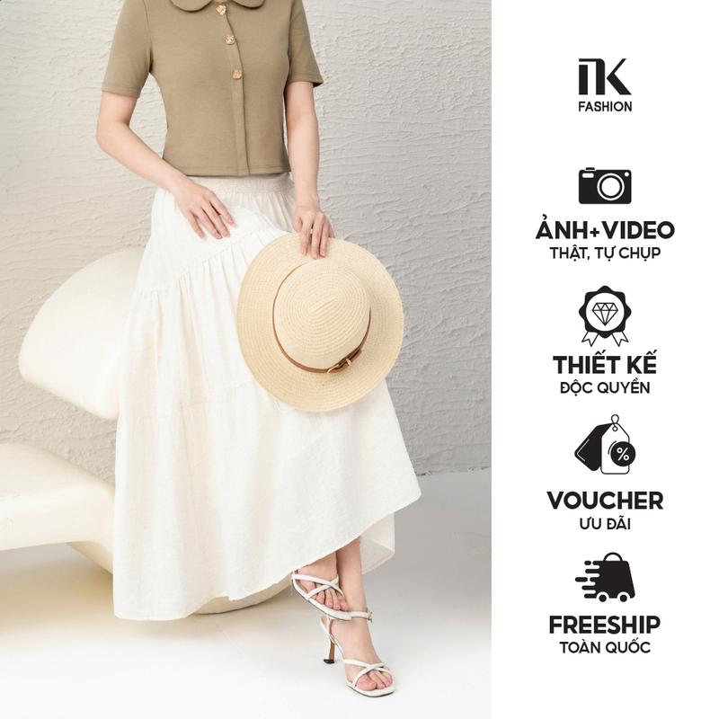  Chân Váy Nhún Kẻ Ren Thời Trang Công Sở NK Fashion Nữ Tính Nhẹ Nhàng Chất Vải Mềm NKCV2503005 