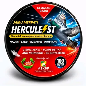Jamu Merpati Hercules isi 100 Butir - Meningkatkan Nafsu Makan, Tenaga, Kestabilan Terbang, dan Mental Terbang