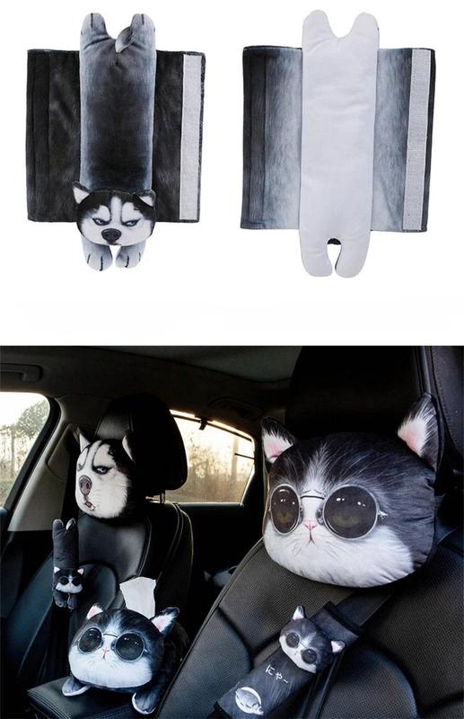 Product Introduction of Car Pillows Headrest Neck Cushion Auto Supplies Car Shoulder Pad Accessories Cervical Cushion Woman Travel 3D Animal Soft Pillow 10