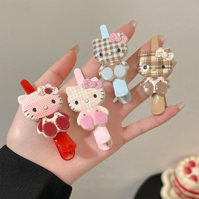 Product Introduction of Kẹp Tóc Hello Kitty, Thiết Kế Hoạt Hình Dễ Thương, Dành Cho Nữ, Thích Hợp Cho Trán Và Tóc Mái, Phụ Kiện Tóc Kẹp Bên, Kẹp Mỏ Vịt, Hàng Mới Về, 2025 12
