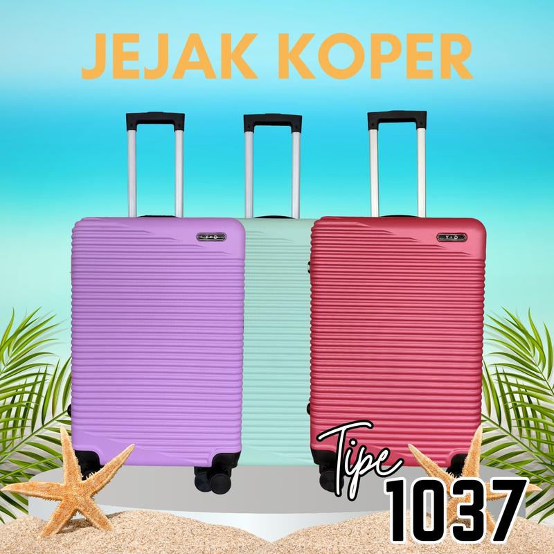 Koper 1037 Bagasi Size 24inci Anti Lecet Tahan Banting Roda 4 Putar 360derajat Pin Lock 0