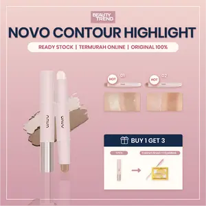[READY ORI] Novo Contour Stick Double Head Highlight Contour Bronzer Pigmented Mudah Dibaur 5494