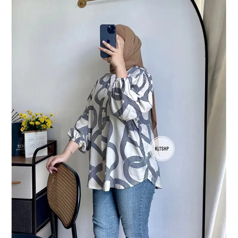 Terbaru Kemeja Basic Wanita Kancing Crinkle Premiun Oversize Atasan Baju Casual Panjang Dewasa