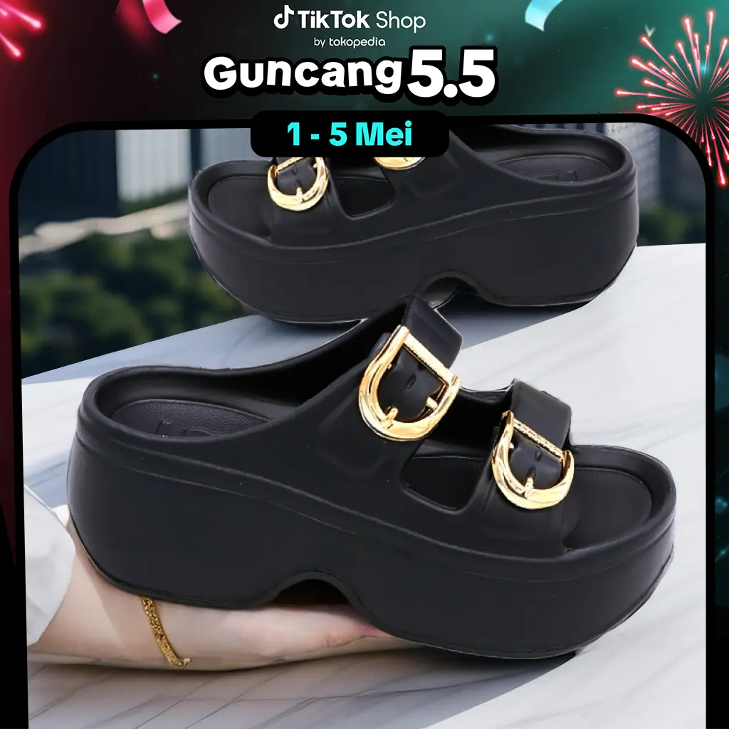 Sandal Wanita TEFANSY Sandal Wanita Hitam Sandal Wanita Hak Tinggi Sandal Wanita Modern Sandal Wanita Baru Sandal Wanita Heels Shoes