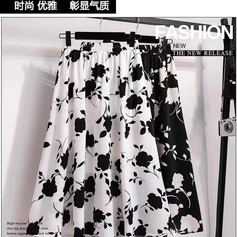 Product Introduction of Chân Váy Hoa, Chân Váy Cạp Cao Dành Cho Nữ, Phong Cách Mùa Hè, Chân Váy Nhỏ Nhắn, Dài Trung Bình Chân Váy Hoa, Kiểm Tra Đen Trên Nền Trắng, Hàng Mới Về Năm 2025 4