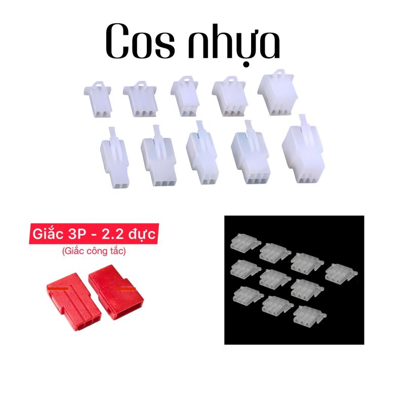 VG250 Combo 10 20 bộ cos nhựa 2P 3P 4P 6P dùng cos 2.8 làm Mạch Passing Trợ Sáng nối đèn cho xe máy Phụ Kiện Phụ Tùng
