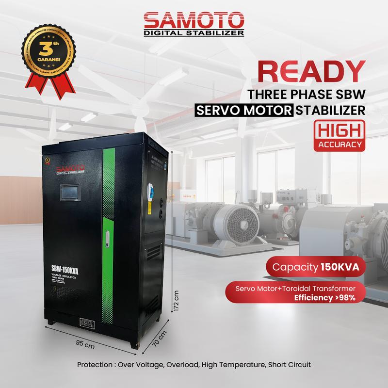 SAMOTO Stabilizer Digital 150KVA 3 Phase Stavolt 150.000VA Stabiliser ...