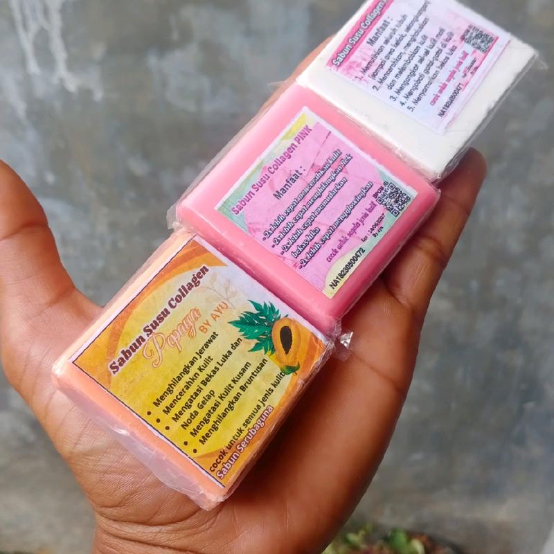 Sabun susu collagen putih sabun colagen Soap Mencerahkan Memutihkan Membersihkan Melembutkan Tubuh 1