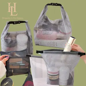 Tas Penyimpanan Tahan Air | Tas Perlengkapan Mandi Luar Ruangan Pria dan Wanita Tali Serut Kapasitas Besar | Tas Barang Tahan Air Kapasitas Besar