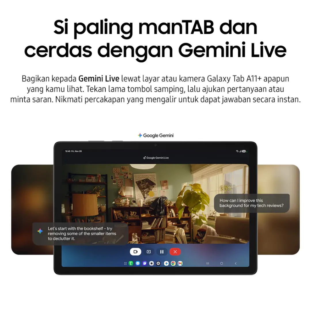 Samsung Galaxy Tab A11+ 5G 6/128GB UHD 4K 11inch 90Hz, Dolby Atmos Audio, 7040mAh Garansi Resmi Samsung Indonesia 1 Tahun
