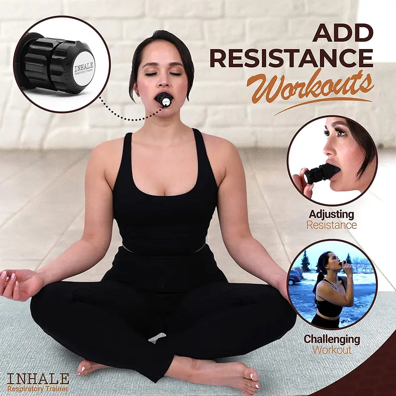 Lung Respirator Fitness Trainer Silikon Breathing Trainer Exercise Alat Latihan Respirator Peralatan 4
