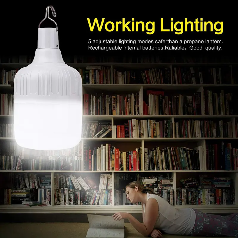 20W-200W Lampu Emergency LED USB / Lamp Magic Jumbo Tetap Nyala Lama Walau Listrik Mati Lentera malam Lampu Ajaib Emergency Lamp - Putih Lampu 5