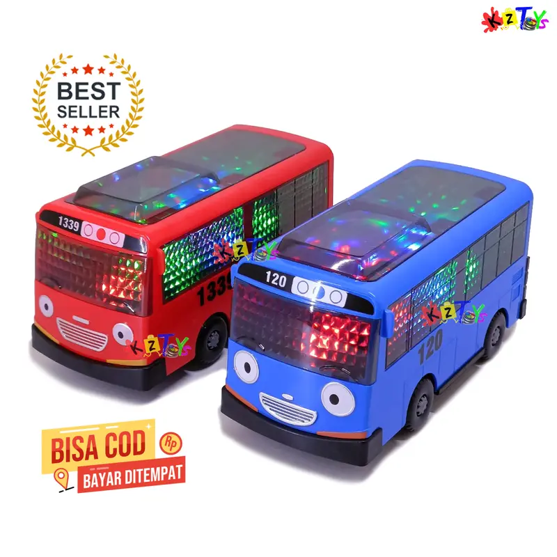MAINAN BUS TAYO ANAK LAMPU DAN MUSIK 4 VARIASI LAGU HEY TAYO 1