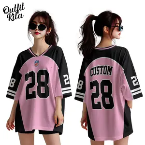Jersey Oversize Black Pink 28 Unisex Cewe Cowo Fullprint