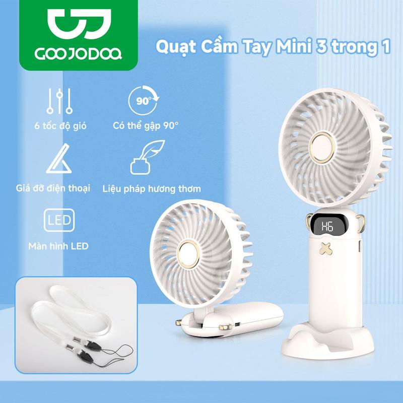 GOOJODOQ QUẠT CẦM TAY MINI 3 TRONG 1 SIÊU TIỆN LỢI Led Phụ Kiện Usb