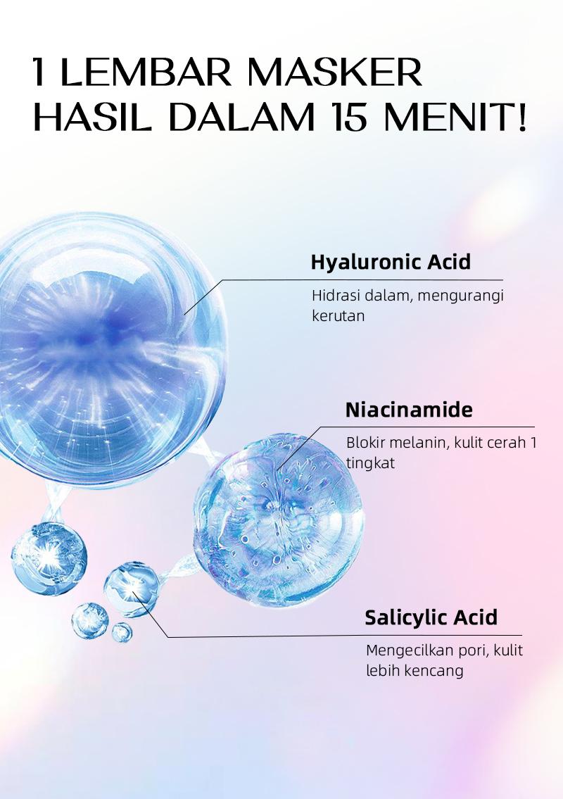 [Buy 2 Save 10% Off] ZOICY Masker Wajah Mencerahkan 2Box 10pcs - Whitening Sheet Mask | Melembapkan | Mengencangkan | Menutrisi | Menenangkan | Anti Kerut | Glowing | Niacinamide | Hyaluronic Acid | Salicylic Acid | Witch Hazel | Extract Centella Purslane