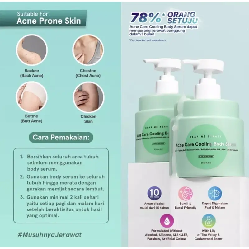 Dear Me Beauty Skin Barrier dan Acne Body Serum & Body Wash (Ceramide) 0