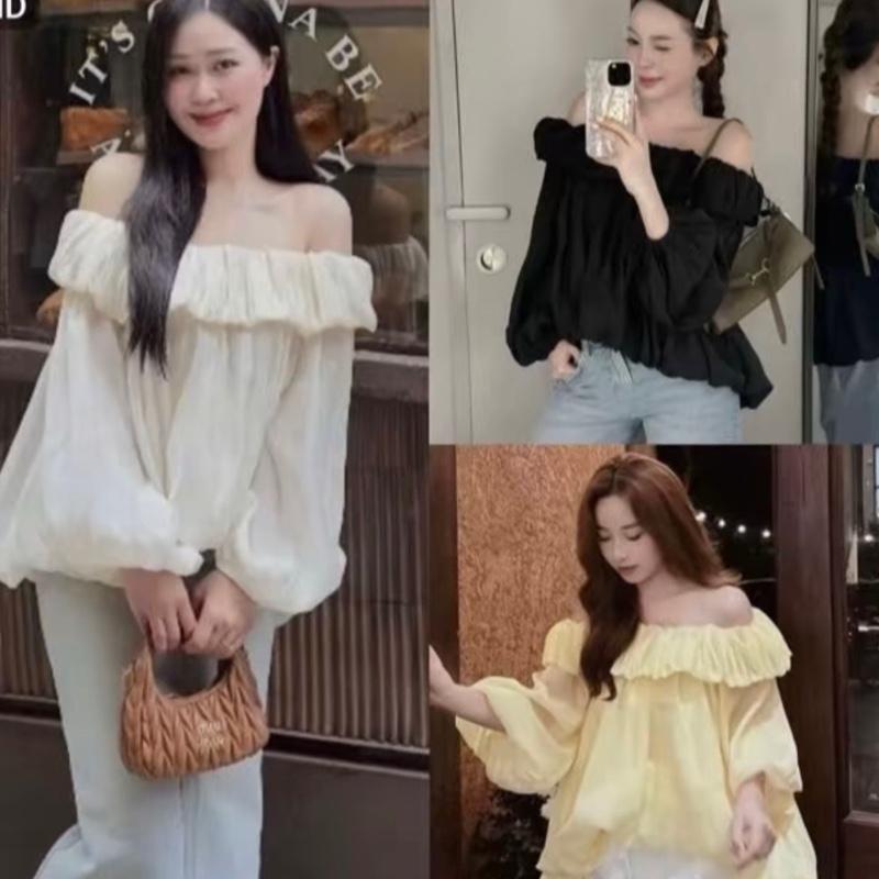  ÁO TRỄ VAI DÁNG BÍ TAY DÀI BỒNG BỀNH Bigsize 