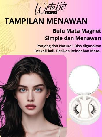 Wotabo [ LIVE ]- Eyelash Magnetic Premium Natural Tanpa Lem Bulu Mata Palsu 1 Paket Mempercantik Bulumata 4