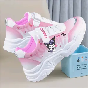 Sepatu Fashion Anak Perempuan Karakter Kartun Labubu Printing sepatu putih Sekolah