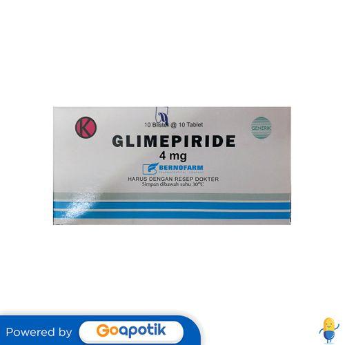 GLIMEPIRIDE BERNOFARM 4 MG BOX 100 TABLET