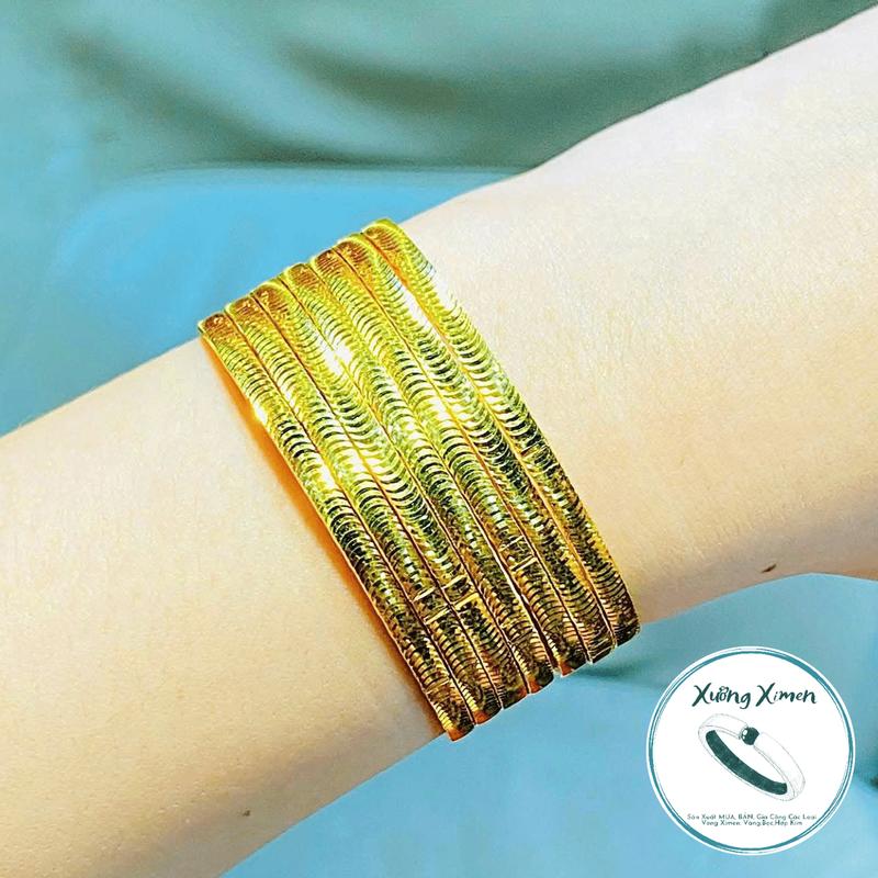 Bộ 7 9 Chiếc Vòng Ximen Đồng Hội Mẫu Mắt Mèo 4Li Có Khóa Lưỡi Gà Màu 610 Sài Gòn Mang Hàng Ngày Không Phai Trắng