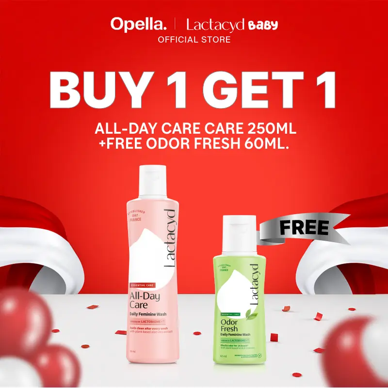 Lactacyd All Day Care Feminine Wash 250mL - Pembersih Kewanitaan untuk Melindungi dari Gatal dan Iritasi + FREE Lactacyd Odor Fresh 60mL