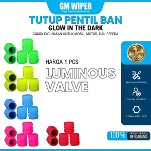 Pentil Ban Glow In The Dark Universal Tutup Ban Motor  Mobil Sepeda Tutup Katup Ban Neon Menyala Dalam Gelap Tutup Pentil Variasi