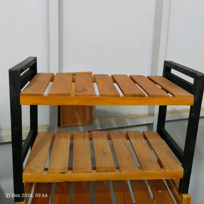 Rak Aquarium 50x25 2 susun Rak Serbaguna Kayu 3