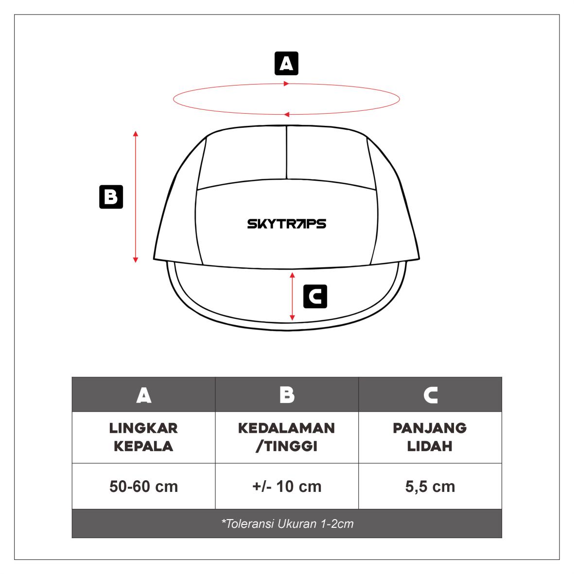 Skytraps Active Cap Crinkle Topi Running Olahraga Outdoor Kalcer Pria Wanita - Hitam