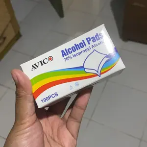 Avico Alcohol Pads Alkohol Swab isi 100 pcs Tisu Tissu Tissue Steril Disinfektan Prep Pads