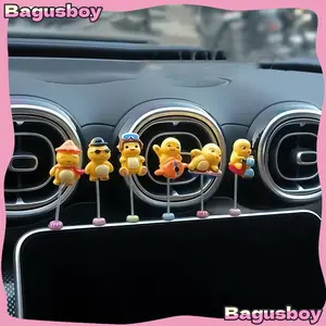 Bagusboy 【Ready】1Set 6pcs Gaya Baru Lucu Nailong Mini Figure Dekorasi Pajangan Dasbor Mobil Meja Populer Mobil Car Kirim Lem Hadiah dengan Penutup Viscose dan Pose Menggemaskan