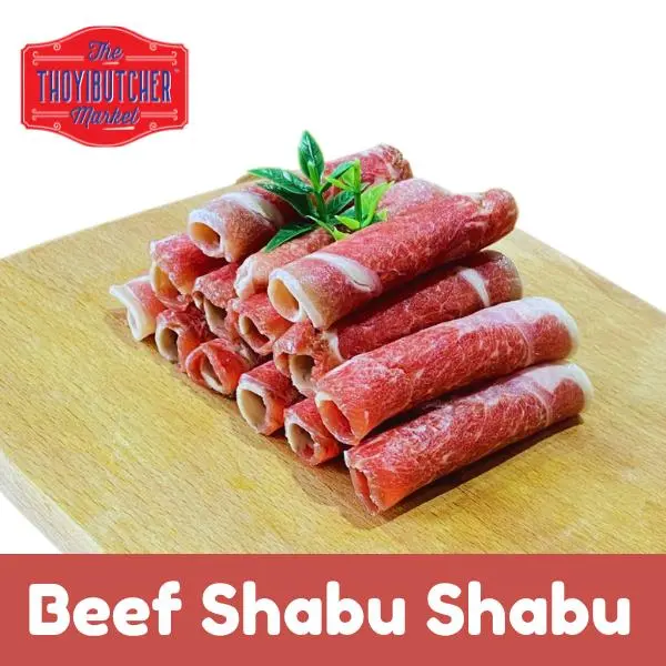 DAGING LEMBU TEMPATAN SHABU-SHABU SUKIYAKI ±150G [THOYIBUTCHER]