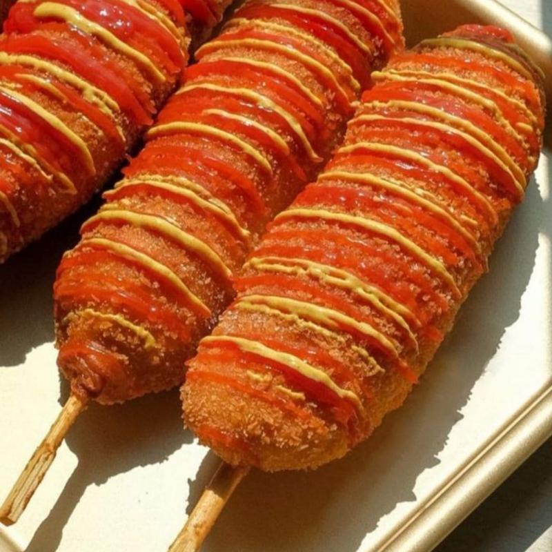 CORNDOG MOZARELA KENTANG SOSIS ISI 3 favorit BARU BEST Cafe, Resto - panir Mozarela 2