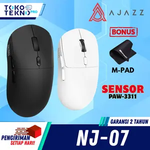 AJAZZ NJ07 / NJ-07 Gaming Mouse PAW-3311 Lightweight Tri-mode Connection 1000Hz Polling Rate