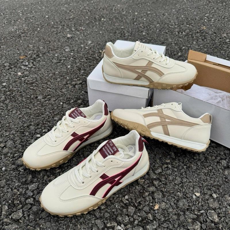    TĂNG 1 SIZE  GIÀY THỂ THAO NAM NỮ PHỐI MÀU MÃ 106 2MÀU ĐỎ VÀ NÂU ÊM NHẸ BASIC 