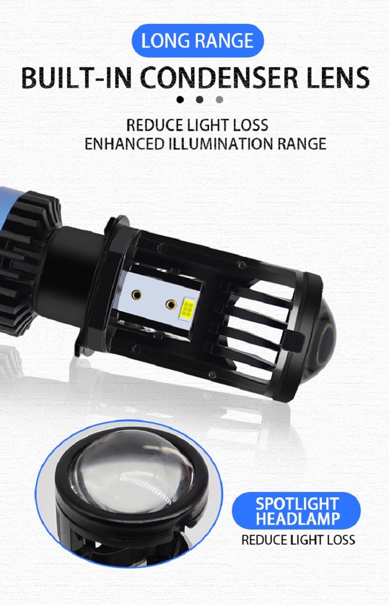 Product Introduction of CAMOTO H4 LED Headlight Canbus Car Lamp Mini Projector Lens Automobiles Bulb 6500K 36000LM Conversion Kit Hi/Lo Beam 12V/24V 11