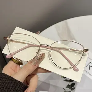Kacamata Fashion -0.25-0.5-0.75-1.0-1.25-1.5-1.75-2.0-2.25-2.5-2.75-3.0-3.25-3.50-3.75-4.0 Kacamata Miopia Anti-Blue Light Cermin Datar Kacamata Bingkai Bingkai Ultra-Ringan Wanita Murni Gaya Kampus Mahasiswa Bingkai Kacamata 1053