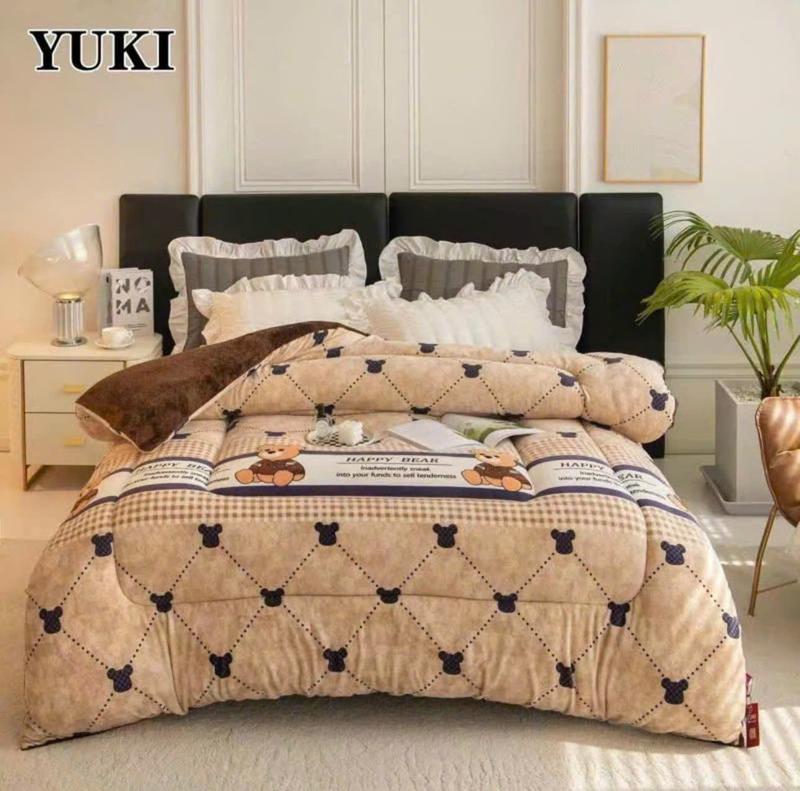 Chăn lông thỏ YUKI cao cấp hàng loại 1, chăn mềm mại ấm áp kích thước 2mx2m2 cân nặng chuẩn 2,7kg-2,8kg