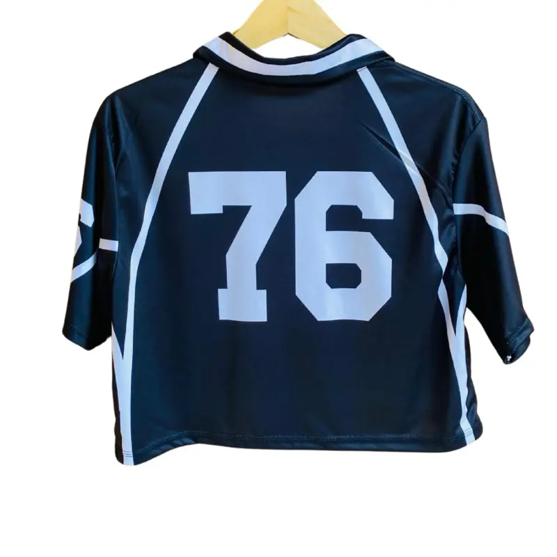 Jersey elasticpro jersey number 76 jersey crop jersey vintage jersey boxy jersey streetwear jersey olahraga unisex 3