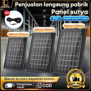 lampu123 Panel Surya Silikon Oksida untuk Lampu Sorot Tenaga Surya, Lampu Tenaga Surya, Kabel Tenaga Surya, Nol Biaya Listrik Sepanjang Tahun, Rendah Karbon, Kabel Ekstensi 5 Meter, Kabel Daya, Konektor Rumah Tangga, Garansi 10 Tahun, Pengiriman 24 Jam