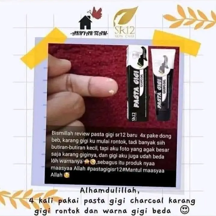 Pasta Gigi SR12 Herbal| Pasta Gigi Charcoal & Siwak & Sirih 6