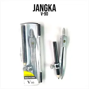 Jangka V-90 Compass Set Alat Ukur Garis dan Lingkaran /Math Set Besi